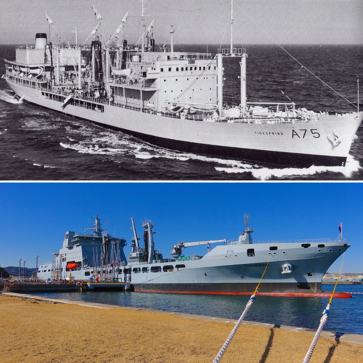 .@RFATidespring 2 fine ships 55 years apart. Evolution not revolution A75 to (+) 61 

#RoyalTweetAuxiliary