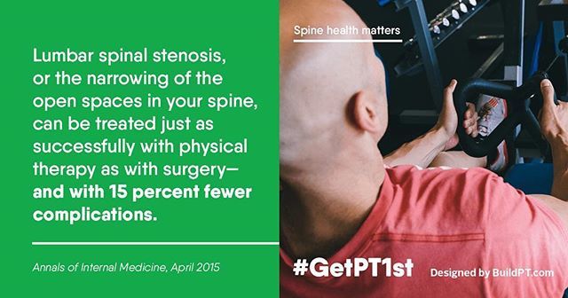 crysyann's tweet photo. #PhysicalTherapy can successfully treat spinal stenosis with less complications than more invasive options #choosePT #PTmonth #GetPT1st https://t.co/1gB46UDB5J https://t.co/dFnkJa0EWt