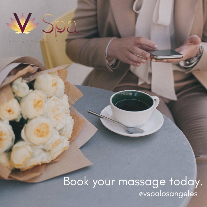 VSpaLosAngeles's tweet photo. You know what she’s doing? She’s visiting the #vspalosangeles website and scheduling her appointment. You should too! #massagetherapist #LosAngeles https://t.co/90H8ayrzfI