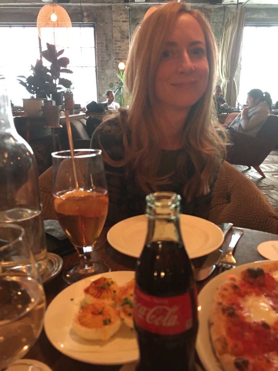 courtneywrites's tweet photo. A friend, a coke, a pizza, and deviled eggs. #writingdate https://t.co/asKWhmoSHc