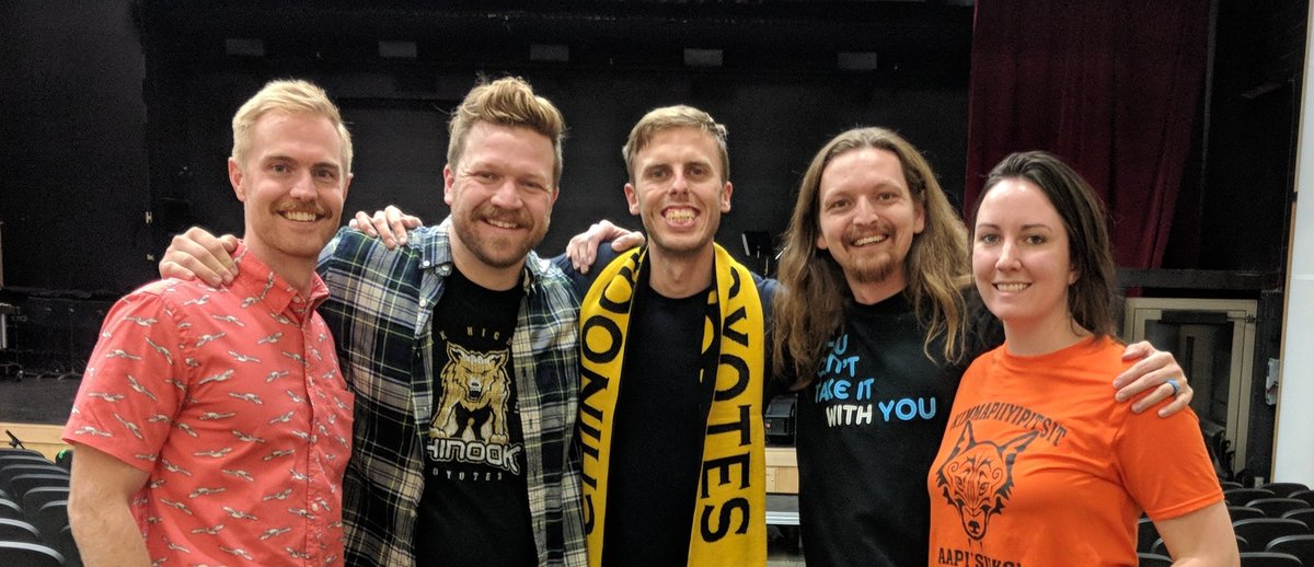 AmandaSeq's tweet photo. "Because in the end, it all comes down to people.
I like people.
'Cause even when the situation's dire,
It is only ever people who are able to inspire." 

Thanks @harrybakerpoet for sharing your words today with @ChinookCoyotes ! @Neil4syth @BrainDrainDuane https://t.co/F6RxJQZ3kO