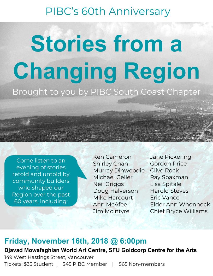 PIBC_SouthCoast's tweet photo. Join @PIBC_SouthCoast to celebrate 60 years of @_PIBC Friday November 16 at SFU Goldcorp Centre for the Arts! Don't miss out on exciting stories told by community builders in our region
Register now! https://t.co/9Wn23ZbxQ4
@PIBCExecDir @SFUMECS @SFUcity https://t.co/3JcqxpO3vW