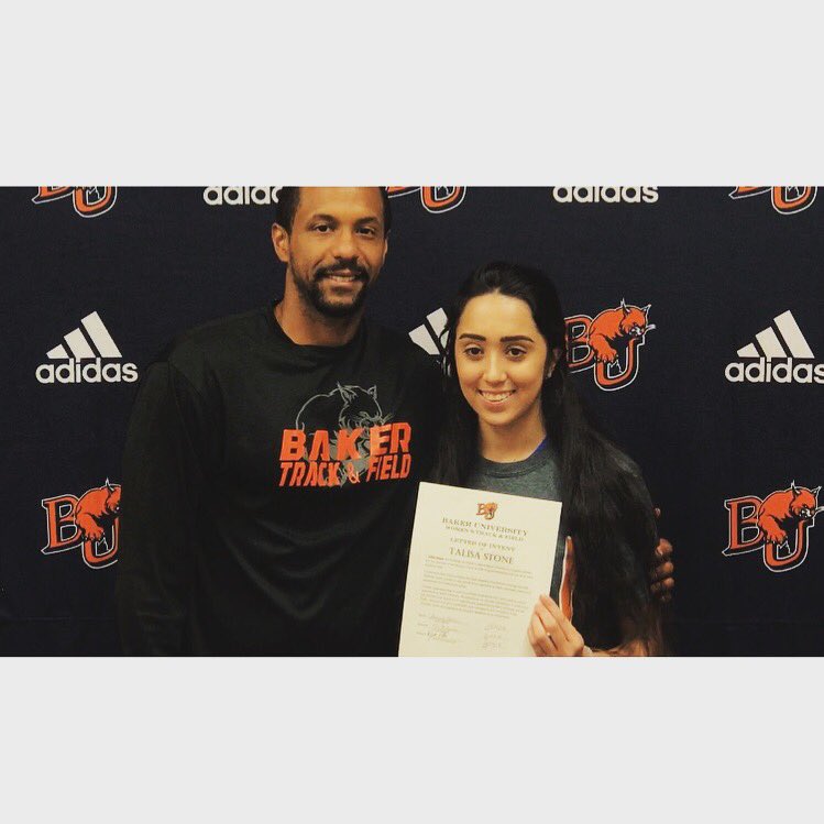 Talisa signed her letter of intent to attend Baker University for track and field. Congratulations!