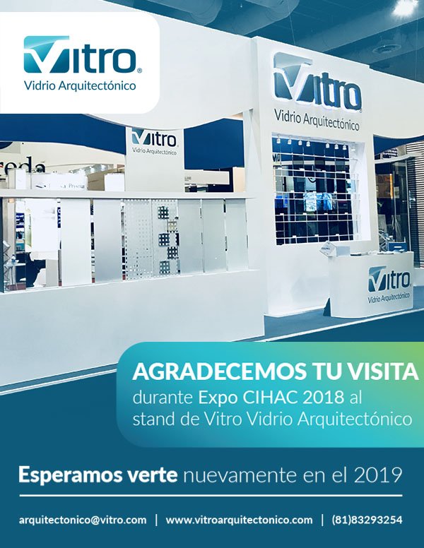VitroVidrioArq's tweet photo. @VitroVidrioArq agradecemos tu vista en el stand #B411, esperamos verte el proximo año en @Expocihac #Vitroaquitectonico #glass https://t.co/EznFaL5bjf