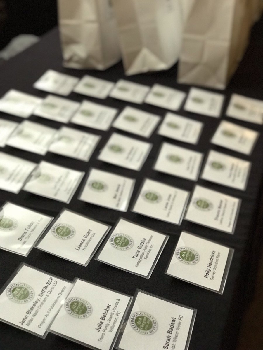 oregonala's tweet photo. We are ready to go!! Name tags and goodie bags are waiting.... #ALAeducation #retreat #networking #careergoals https://t.co/Wxj60wVBWy