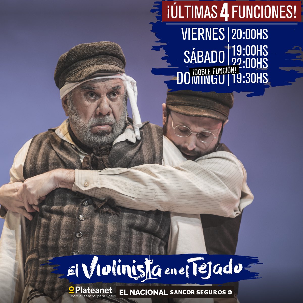 ¡ÚLTIMAS 4 FUNCIONES! Después no digas que no te avisamos 😂 #ElViolinista 🎻 
Conseguí tus entradas en bit.ly/ViolinistaNAC o en boletería de <a href="/elnacionalss/">Teatro El Nacional</a>