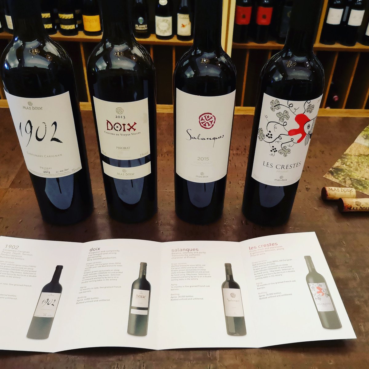 ChuecosRuiz's tweet photo. 26 Octobre 5:30 pm.
🇨🇦
RENCONTRE ET DÉGUSTATION AVEC 5 VIGNERONS AMIS DE CHARTIER – au Parloir Caves Privées.
Mas Doix vigneron du Priorat a Montreal.
🍷🍷🍷
#winetasting #Montreal #Canada @papillesetM @masdoix #bio #vinsdevigneron https://t.co/auxihWOn4I