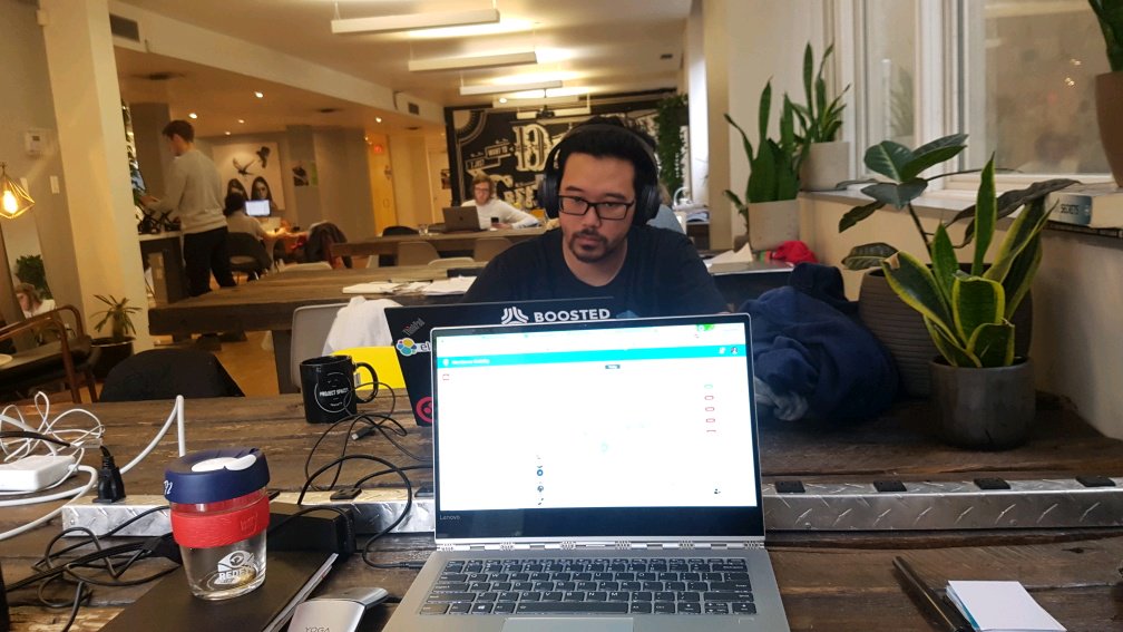 RedEyeApps's tweet photo. @RedEye_Apps Dave and Justin spotted in the wilds of Toronto's Project Spaces this Friday morning! #JustRedEyeIt #StartUpLyf #startupaus #RedEyeApps https://t.co/3Zldw3CApC