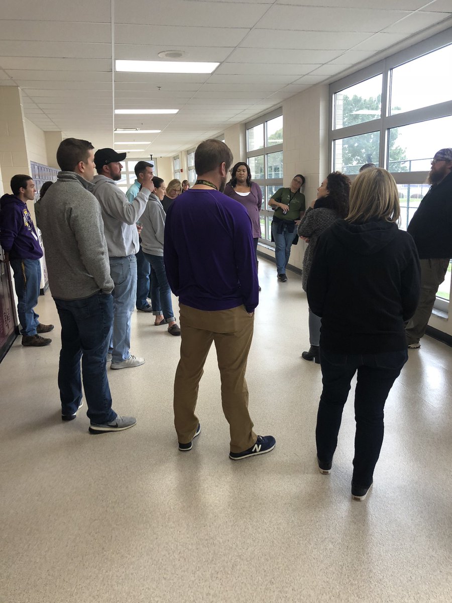 MrBrownHS2AP's tweet photo. @T_HORN31 talking to the HS2 staff about the outdoor classroom/greenhouse space and brining it to life for our students and community with fresh food. @RHSSlowFoodMove #REYNProud https://t.co/VqDvRpezEW