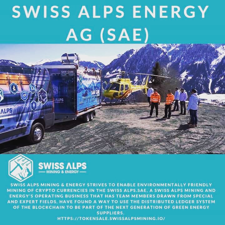 SAM &amp; energy strives to enable environmentally friendly mining of cryptocurrencies in the swiss alps. Swiss alps mining&amp; energy’s operating business that has team drawn from special&amp; expert fields, have found a way to use the distributed ledger 
tokensale.Swissalpsmining.Io