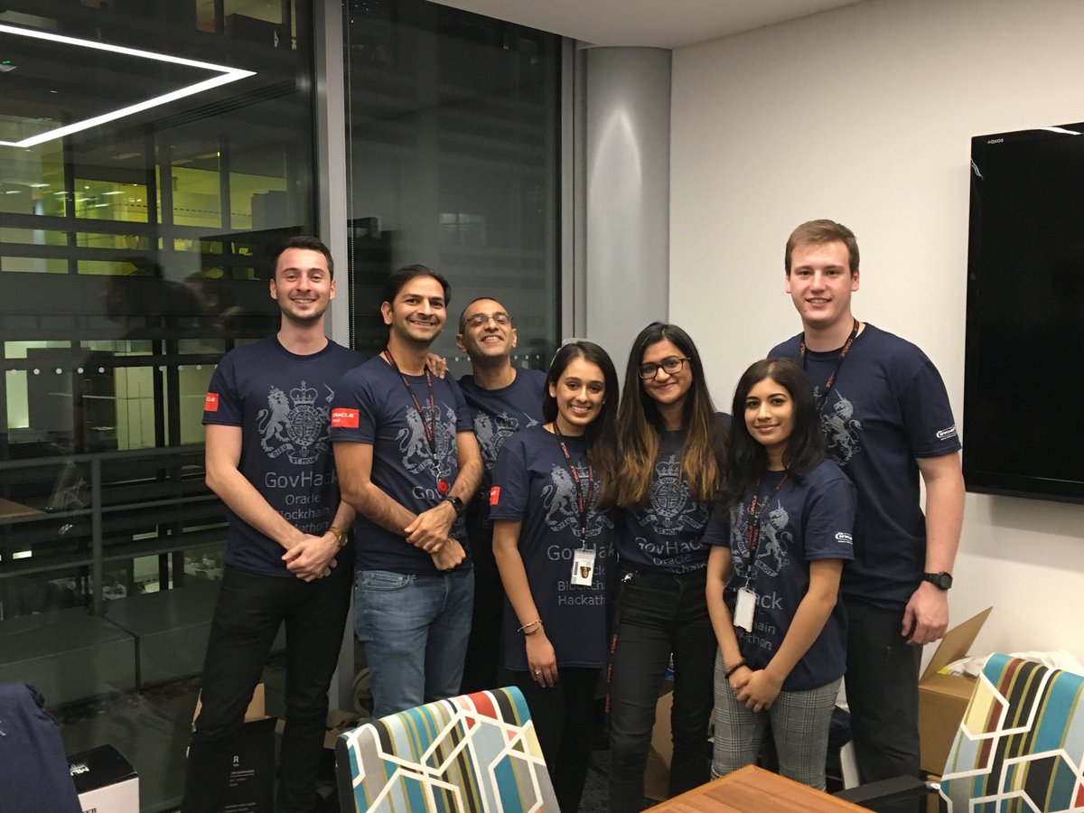 SidJoshi_uk's tweet photo. Dream team......Ready to go #GovHack #oraclecloud #blockchain https://t.co/xq6E1SLWZT