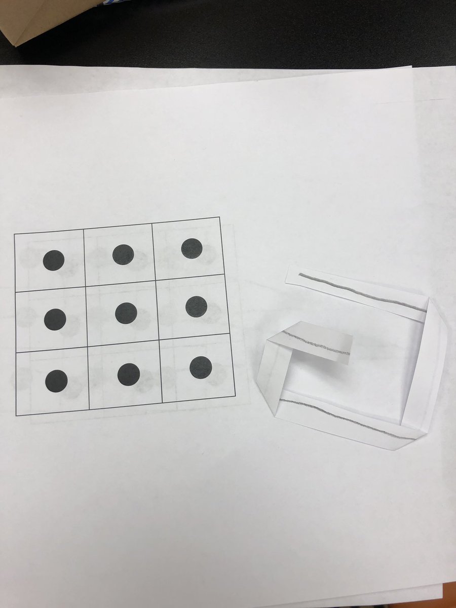 joshethomas's tweet photo. Creative solution to the nine dots problem using one line to connect all dots #RepMoSOAR #ninedotsproblem https://t.co/nTwwmkHI5A