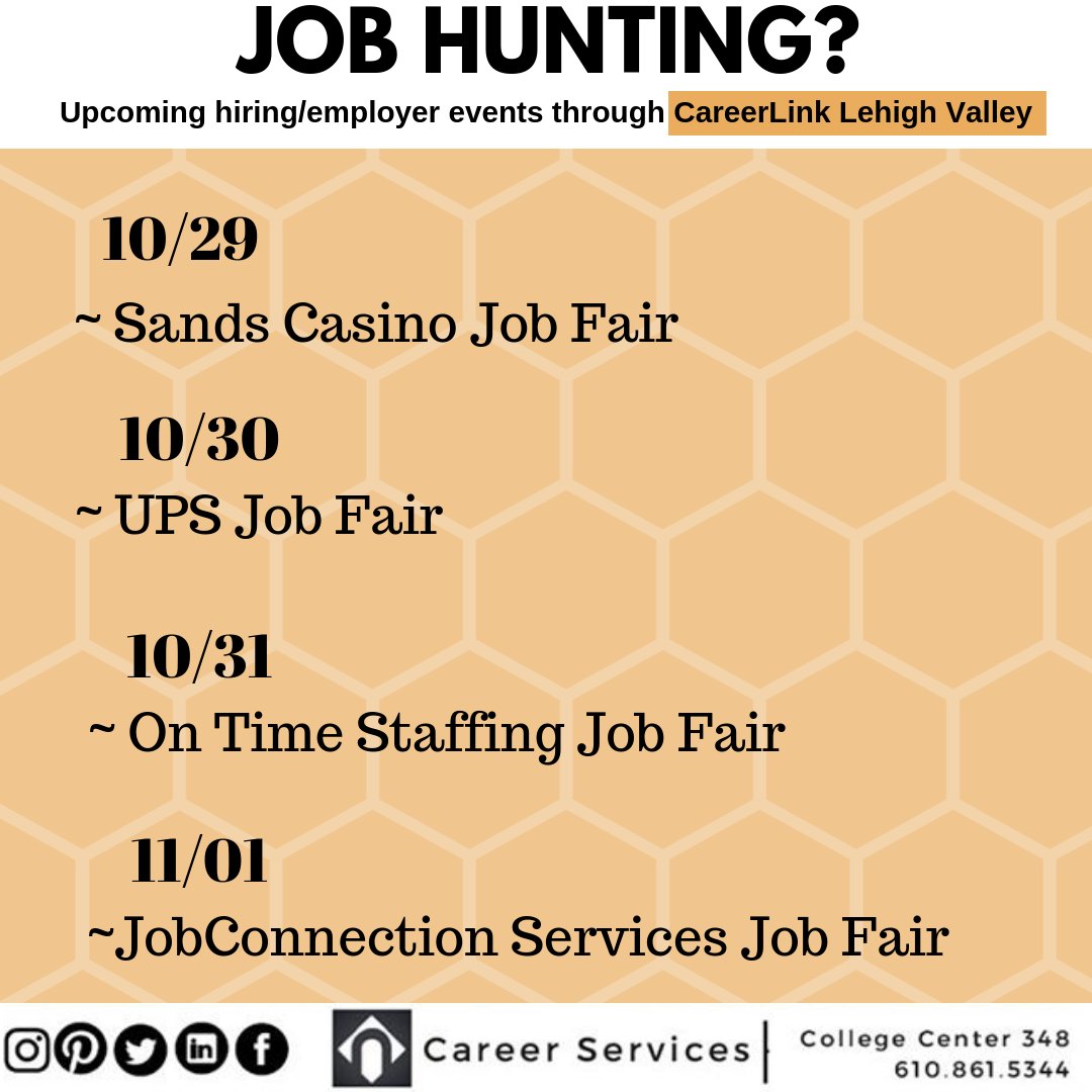 NCCcareers's tweet photo. Local #HiringEvents events next week. More information here: https://t.co/JliKlT2GwQ. #LehighValleyPA #AllentownPA #jobfair #job https://t.co/NmYqVj9cJE