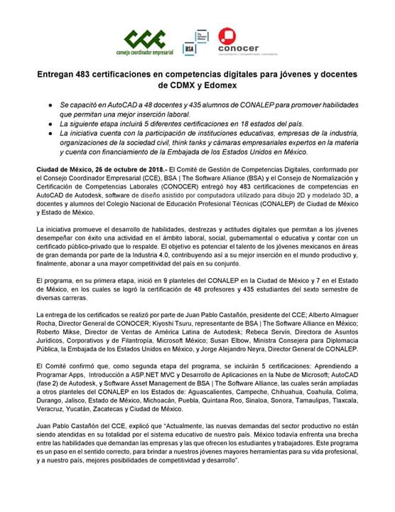 cceoficialmx's tweet photo. #Boletín Entregan 483 certificaciones en competencias digitales para jóvenes y docentes de CDMX y Edomex. Puedes leer el boletín también aquí 👉  https://t.co/OYeAGKGVJt https://t.co/OP4Q72siyt