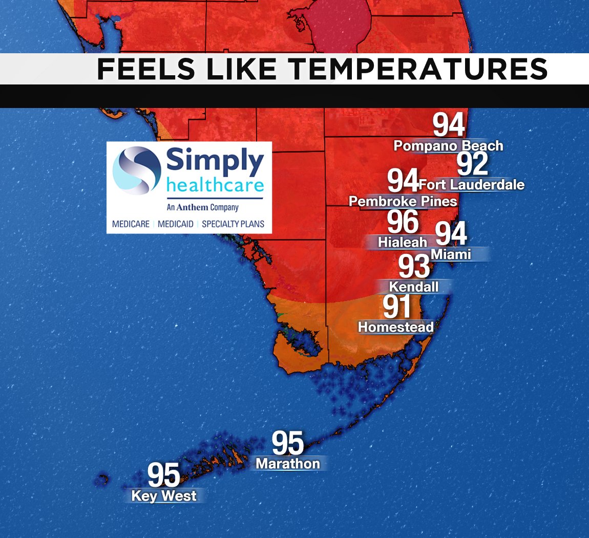 It's 3PM! Check out the heat index. #BROWARD #MIAMIDADE #FLKEYS Presented by Simply Healthcare https://t.co/TbY5W7GKTr