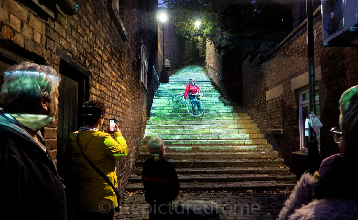 p1cturedr0me's tweet photo. Amazing projection mapped installation #108Steps #Macclesfield @FuturEverything @BarnabyFestival @MacclesfieldVIC @maccloop @Puttick4Macc https://t.co/e6CnTXP0J9
