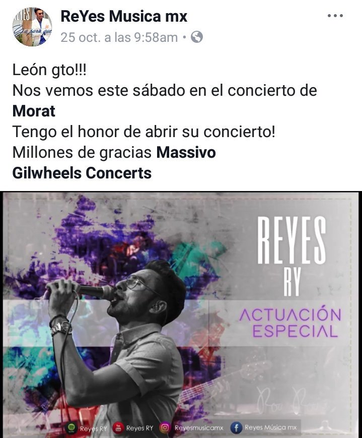 ClubRy's tweet photo. este sabado en león gto. 
es un honor que REYES RY abrirá el concierto para el grupo Morat
NO TE LO PUEDES PERDER!!! https://t.co/3ynkUPgqNI