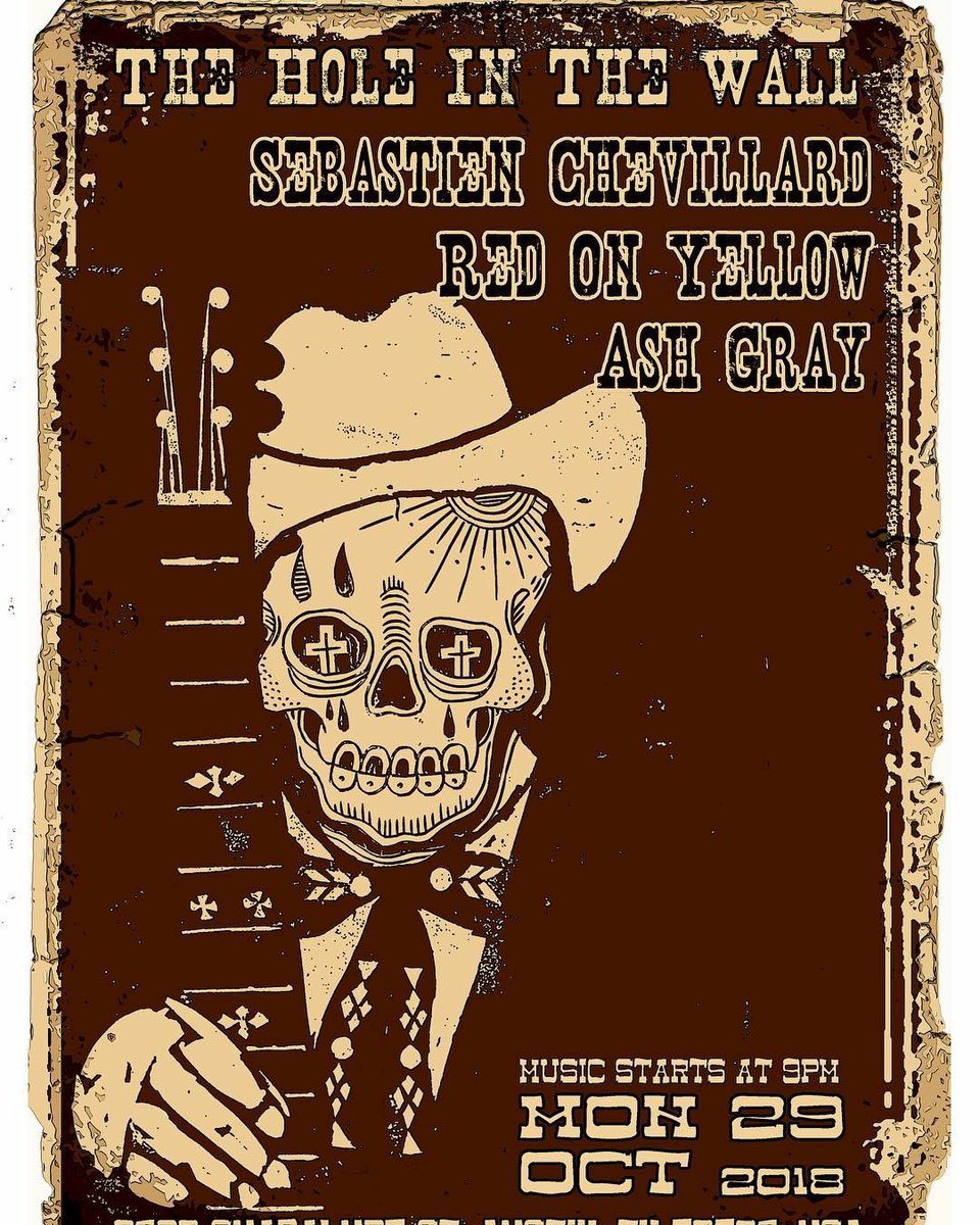 Sauvage Mondays at <a href="/HITWatx/">Hole in the Wall</a> in Austin, TX on 10/29: International music from Sébastien Chevillard (<a href="/CherryPlum49/">Cherry Plum</a>) of Angers, FR, <a href="/Ashgraymusic/">Ash Gray</a> of Sheffield, UK, and resident local Delta Blues badasses, @RedOnYellowBand. No cover, great drink specials -- get ya some! <a href="/Do512_Free/">Do512_Free</a>