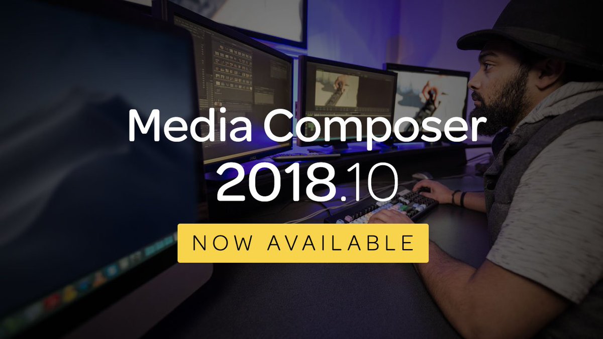 Avid's tweet photo. Media Composer 2018.10 is now available—featuring support for Mac OS Mojave (10.14) and 50+ performance improvements!
⠀
GET THE DETAILS 📝 https://t.co/Mnf25z0OI1
⠀
#avid #mediacomposer #videoediting #update #postproduction https://t.co/iETCZorBcy