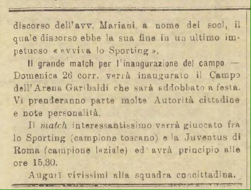 centopisa's tweet photo. #ARENAHISTORY - π
#ERAOGGI: 26 Ottobre 1919
99 anni fa l'#ARENAGARIBALDI fu battezzata come stadio del @PisaSC alla presenza delle AutoritΓ cittadine e di moltissimi spettatori presenti e festanti che applaudirono la vittoria netta dei neroazzurri sulla #JUVENTUSROMA per 5-1! https://t.co/ymSDY34fA4