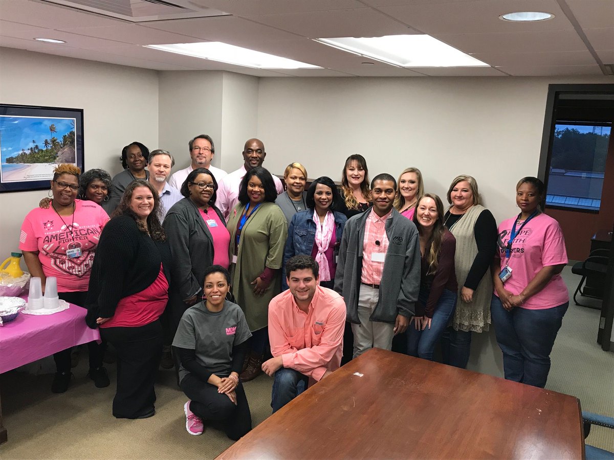 MS_DHS's tweet photo. MDHS Human Resource Division celebrates the survivors and remembers loved ones during #BreastCancerAwarenessMonth. #breastcancer #BreastCancerAwareness #StridesCentralMS18 #MakingStridesCentralMS https://t.co/US0YULRvRa