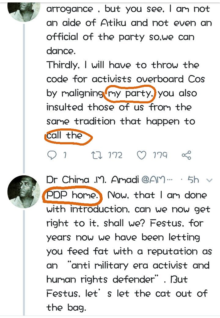 kjelili1's tweet image. Dear @inecnigeria, 

@AMADICHIMA runs Centre for Transparency Advocacy (CTA), an election observer, who has been part of #Electionmonitoring overtime. 

His tweets below clearly shown that he is partisan, as publicly expressed. 

Check next tweet on why CTA should be delisted.