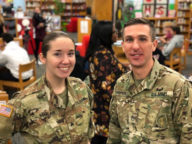 Counselors_CFHS's tweet photo. Shout out to our favorite @sc_armyguard recruiters SGT Marlar and SSG Kirkpatrick for joining us for College App Day at @cfhighschool! Also a huge thanks to them for providing breakfast to our college reps and volunteers! #cfcad2018 #sccango #camsc2018 @SCCANGO https://t.co/DXo9sJuK33