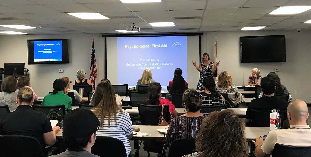 RIVCOCERT's tweet image. Disasters cause extreme stress &amp;amp; not everyone knows how to cope. Today, EMD provided psychological first aid to teach RivCo agencies, partners, volunteers to reduce distress from traumatic events. At home, pack comforting items for kids in your emergency kit #PrepareNow #RivCoNow