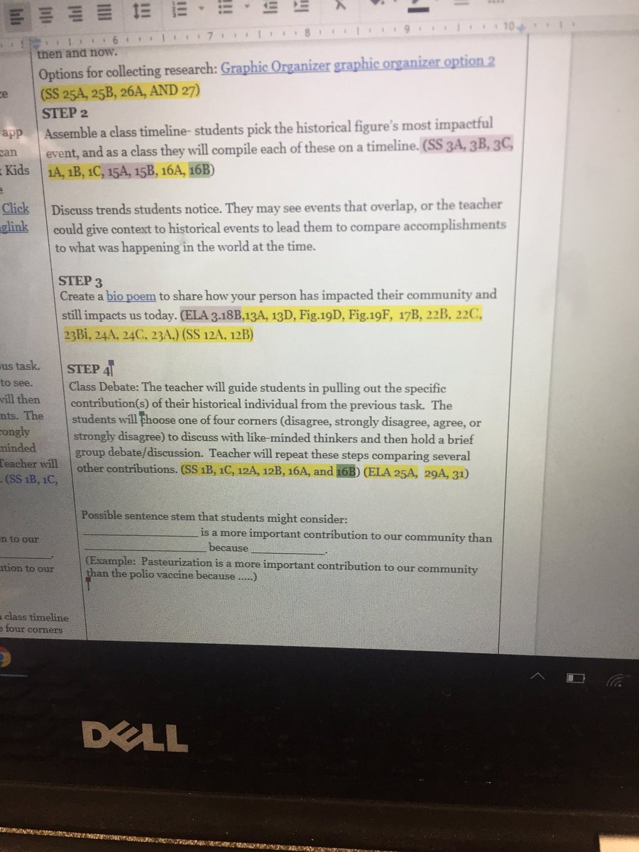 GESHickerson's tweet image. Who knew color coding TEKS could be so fun?? Designing Embedded Assessments with fellow peers at @GCISDHumanities PLC today! #GCISDHumanities