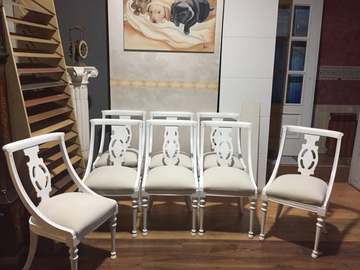Losadart's tweet photo. Losadart 
Lacados
#sillas #barnizadas #ahora #lacadas en #color #blanco y #tapizadas en #color #blanco #roto .
https://t.co/mW8XGjQmnM https://t.co/sJrCtkRHwX