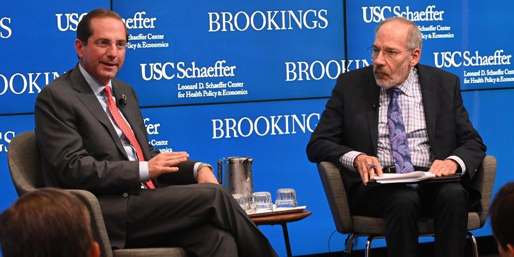 Secretary Alex Azar at Brookings. 