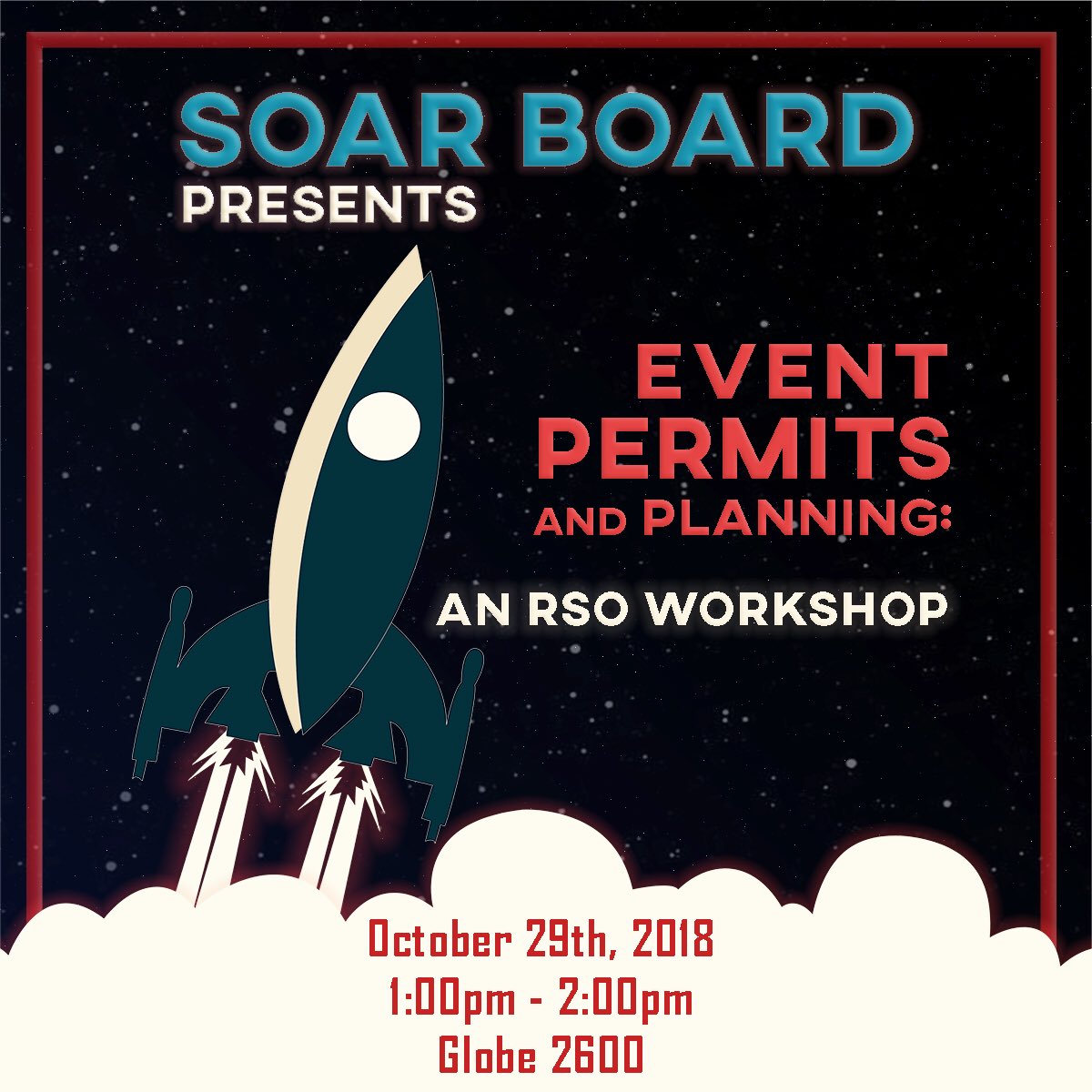 3 DAYS AND COUNTING❗️❗️❗️🤗🎊🎊🎊🎊🤗🤗🤗 Come out to the Globe Room 2600 on Monday to learn how to our on a successful event! Bring a friend!