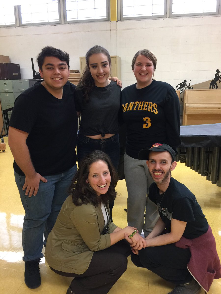 CGHS_Music's tweet photo. Thank you George Adamo and Jackie Leibowitz for coming and spending time with us! You were great and everyone is working hard using all of your wonderful tips and suggestions. #cedargrovehighschool #cghsmusic #musicworkshop #musicalworkshops #curtainsthemusical #cghs https://t.co/28NtEHa0yQ