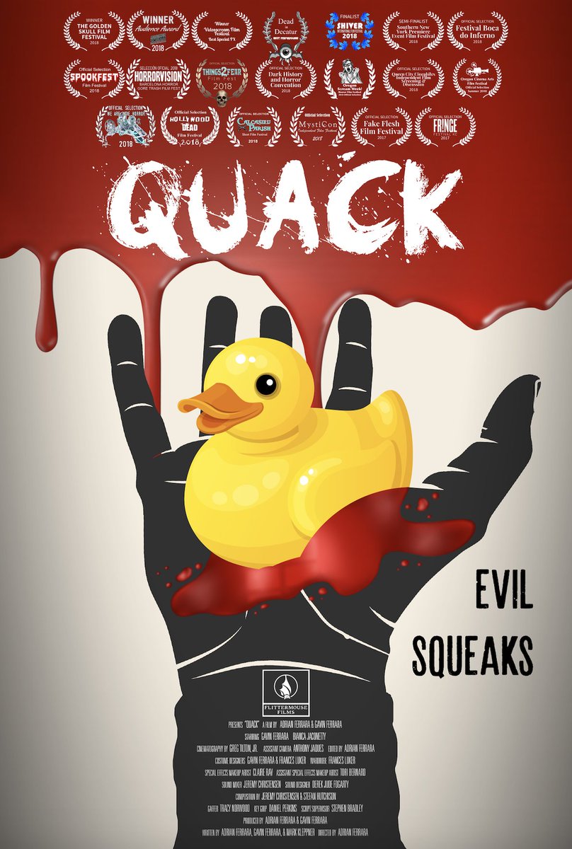 FlittermouseF's tweet image. Festival Boca do Inferno in São Paulo, Brazil  has named our short horror film @Quackfilm an Official Selection and given its poster its 20th laurel. Thanks to everyone who gave their  time, effort, and artistry to help bring this film to life! Stay tuned for more news soon!