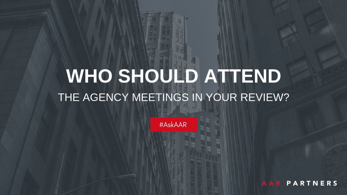 AARLisa's tweet photo. This week on #AskAAR we had a marketer who is currently running a review ask who exactly should attend the meetings during the process. Get answers here: https://t.co/eN2ORxBxDt #AskAAR #agencyreview #marketers #meetings https://t.co/25NpzsSy0K