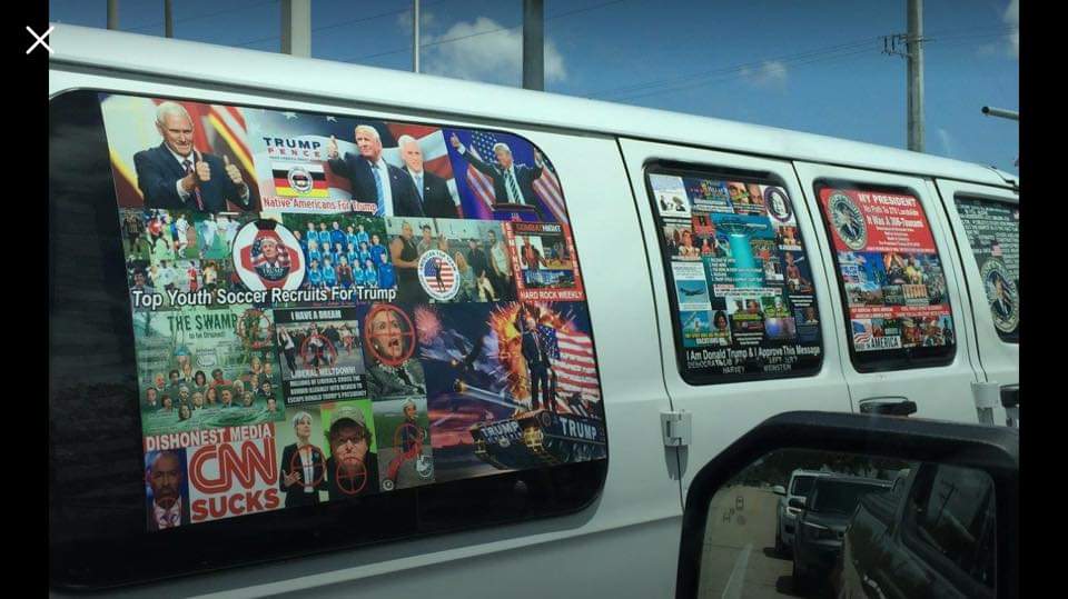 sonicsguy's tweet photo. Waiting for all my conservatives facebook friends to say the van is fake. #FAKEVAN #FAKENEWS https://t.co/w2AZigMDhV