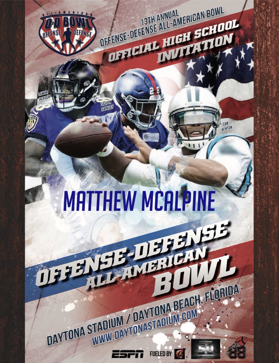 Matthew9780's tweet photo. Honored to be invited to the @ODFBall All-American bowl🙏🏽 https://t.co/IEjwVjzRO2