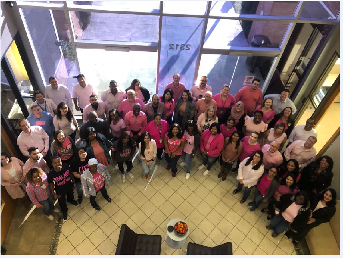 The Dallas office came together to show their support for Breast Cancer Awareness.  Great people supporting a Great cause! @tmxcares #BreastCancerAwareness <a href="/TMXCompanies/">TMX Companies</a>