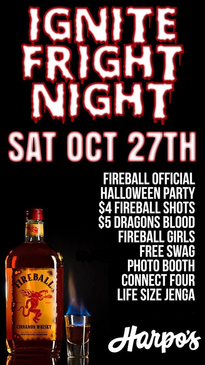 Westport_KC's tweet photo. @harposkc is hosting their @FireballWhisky Halloween celebration this Saturday starting at 9PM! #westportkc #kcmo #kc #kansascity #halloween #harposkc https://t.co/qvSZNWyHcr