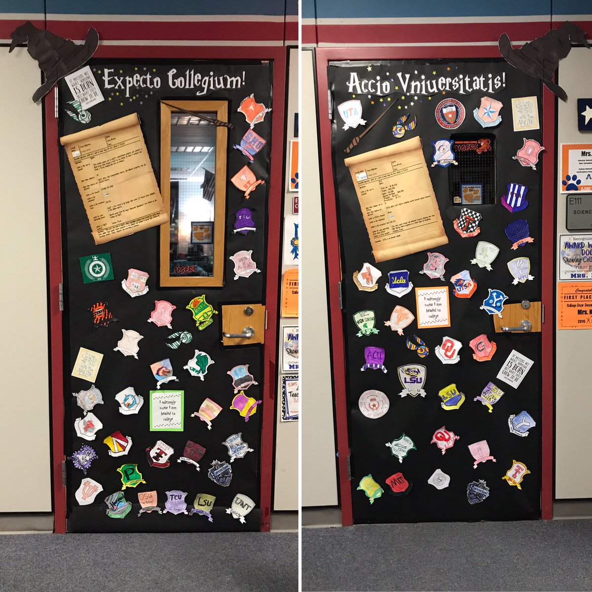 MrsKuoScience's tweet photo. Celebrating College Week with my Teacher Neighbor @SJMSTigerPride @sjmsavid #ravenclaw https://t.co/522rjAvAJt