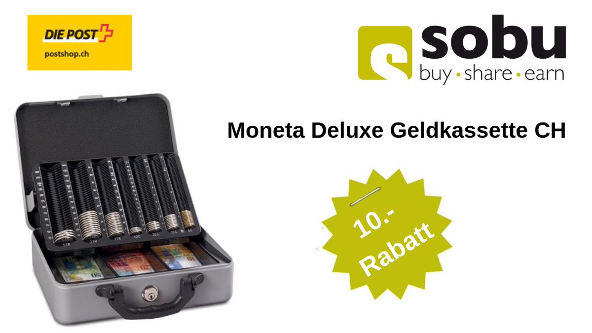 sobu_swiss's tweet photo. Weniger als 1 Monat, bis zum Start des Christkindlimarkt am Zürich HB und in Luzern. Du bist ein Standbetreiber und hast noch keine Kasse?
Geldkassette Moneta Deluxe CH - Selbstverständlich auch für Privatpersonen geeignet. https://t.co/VXIKdlFFzj https://t.co/eXLWF4TtNl