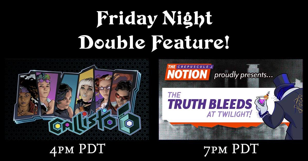 MonteCookGames's tweet photo. A weekend of streams for you all!
Tonight (Pacific):
4pm #Callisto6 on @GeekandSundry
7pm The Truth Bleeds at Twilight on our https://t.co/6wimbFEzLF #TTBAT
Sunday:
11am @vurtrpg on @RavendeskGames
Two @MarsieVellan streams:
2pm #OwlofLysia #CypherSystem
6pm #InvisibleSunRPG! https://t.co/qRxdxL5jk2