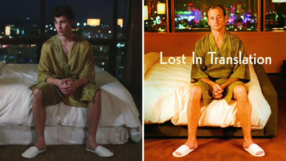 THR's tweet image. .@ShawnMendes recreates 'Lost in Translation' with new music video thr.cm/HMQKLo