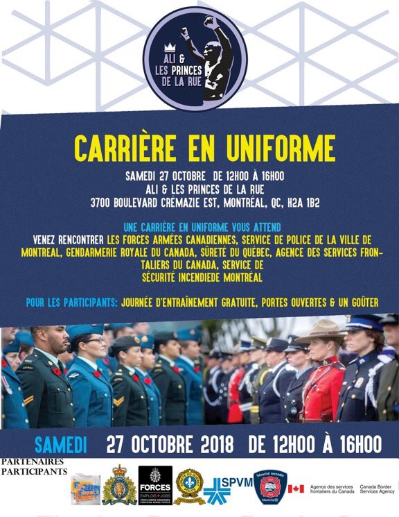 Demain, nos agents recruteurs seront présents lors de la journée porte ouverte Carrière en uniforme. Venez les rencontrer afin d'en apprendre davantage sur la possibilité d'une carrière au #SPVM.
#Emploi #Montreal
^CC