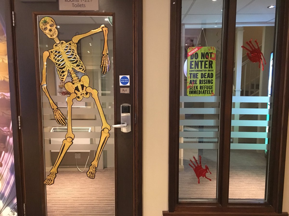 We are all ready for Halloween!! Reception starting to look very spooky for all our upcoming guests! #halloween #premierinn #prestwich