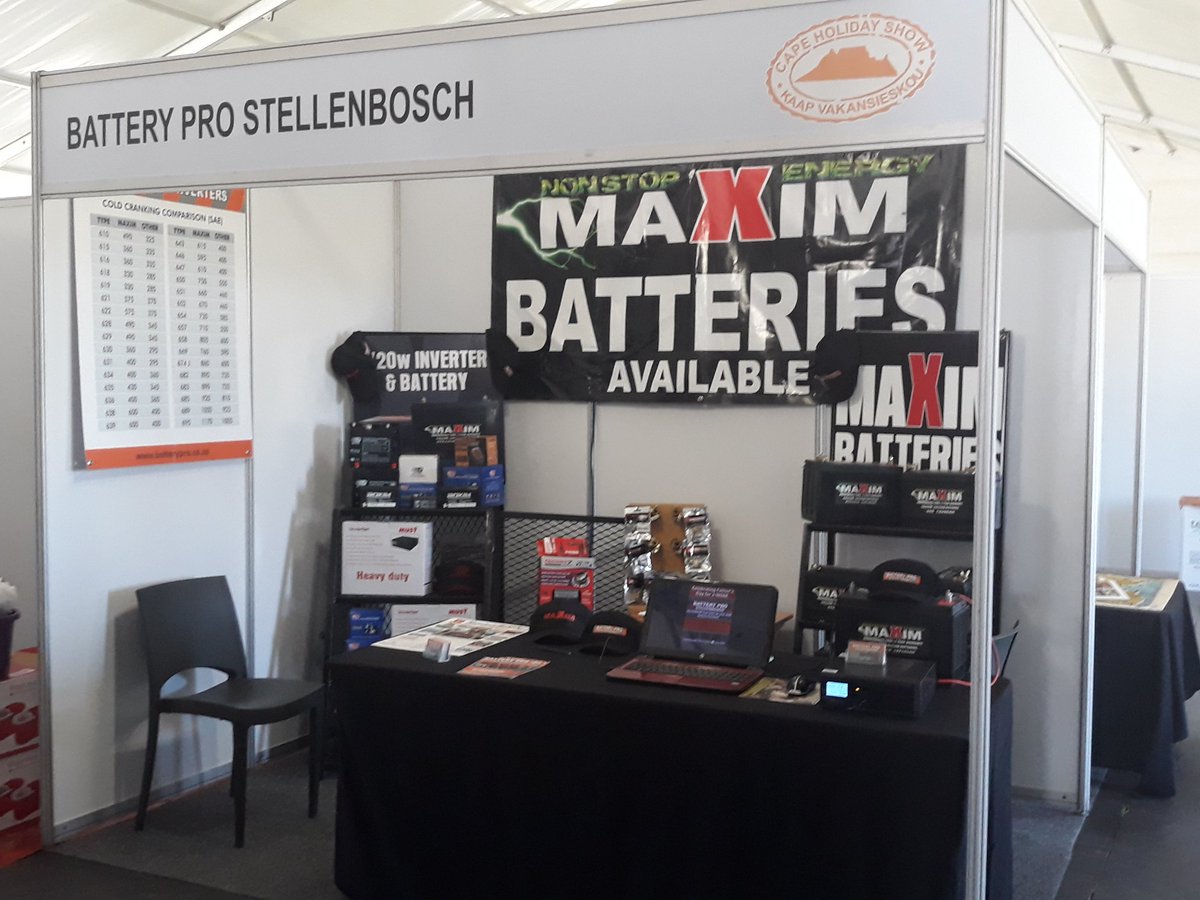BatteryproDiv's tweet image. 1st Day done Exhibiting at 2018 Cape Holiday Show, Sandringham Farm, Stellenbosch. There are some great displays, well worth a visit. 2 Days to go.
