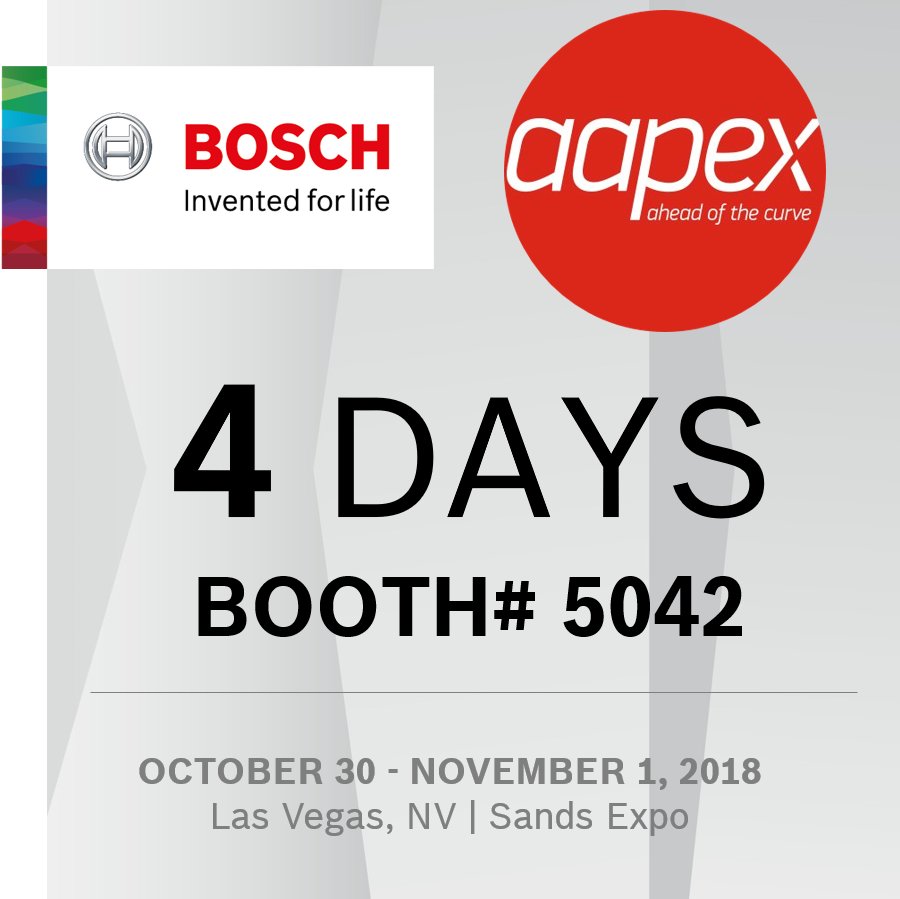 Bosch Auto Parts On Twitter We Will Be At Aapex 2018 Visit Us