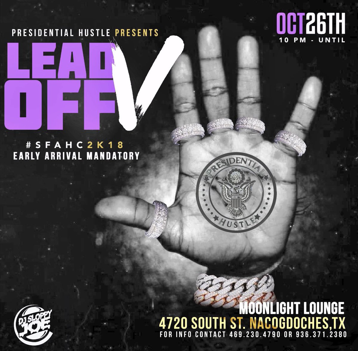 SFADjs's tweet photo. All the DJโs going live tonight we got Dj Sloppy Joe at SFA tonight for #LeadOffV @_JustJordin
DJ Double Oh Tevin at PVAMU for #KeyParty @DoubleOhTevin and
Dj Yams G at TXSU for #DaKhroniK @yamsg_ Turn up Fellas! https://t.co/gL81YBLM54