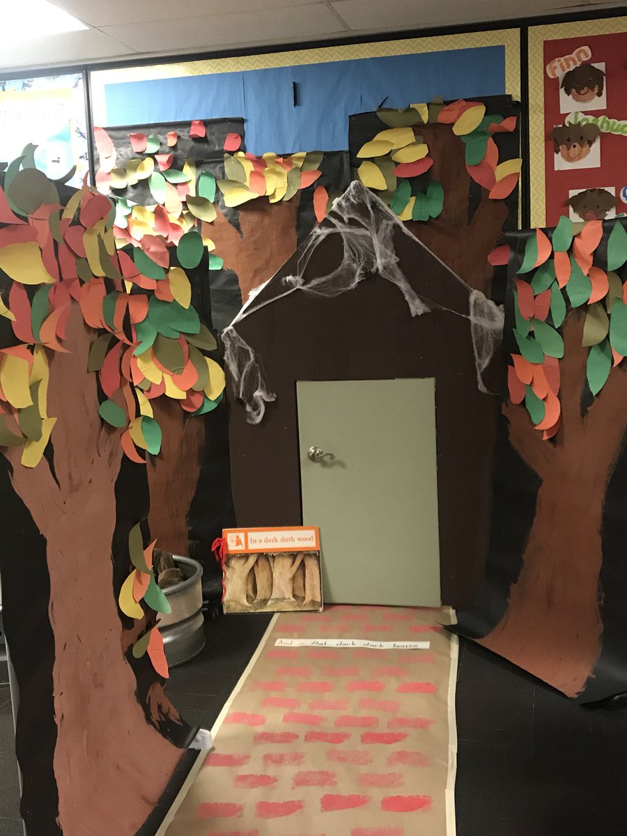 Is it Monday yet? The student made dark dark wood is up and ready! Can’t wait to watch the book come alive for my students! #KidsDeserveIt