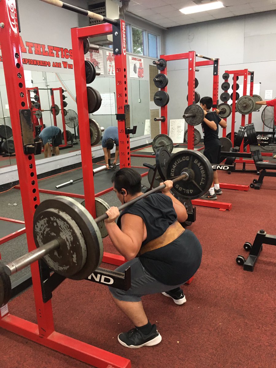 RedcatASP's tweet photo. Holidays are coming up! Got to get in shape for all that delicious food 😁 weight room open Monday-Friday #WorkingHard #GoRedcats https://t.co/MsDDPRhS4s